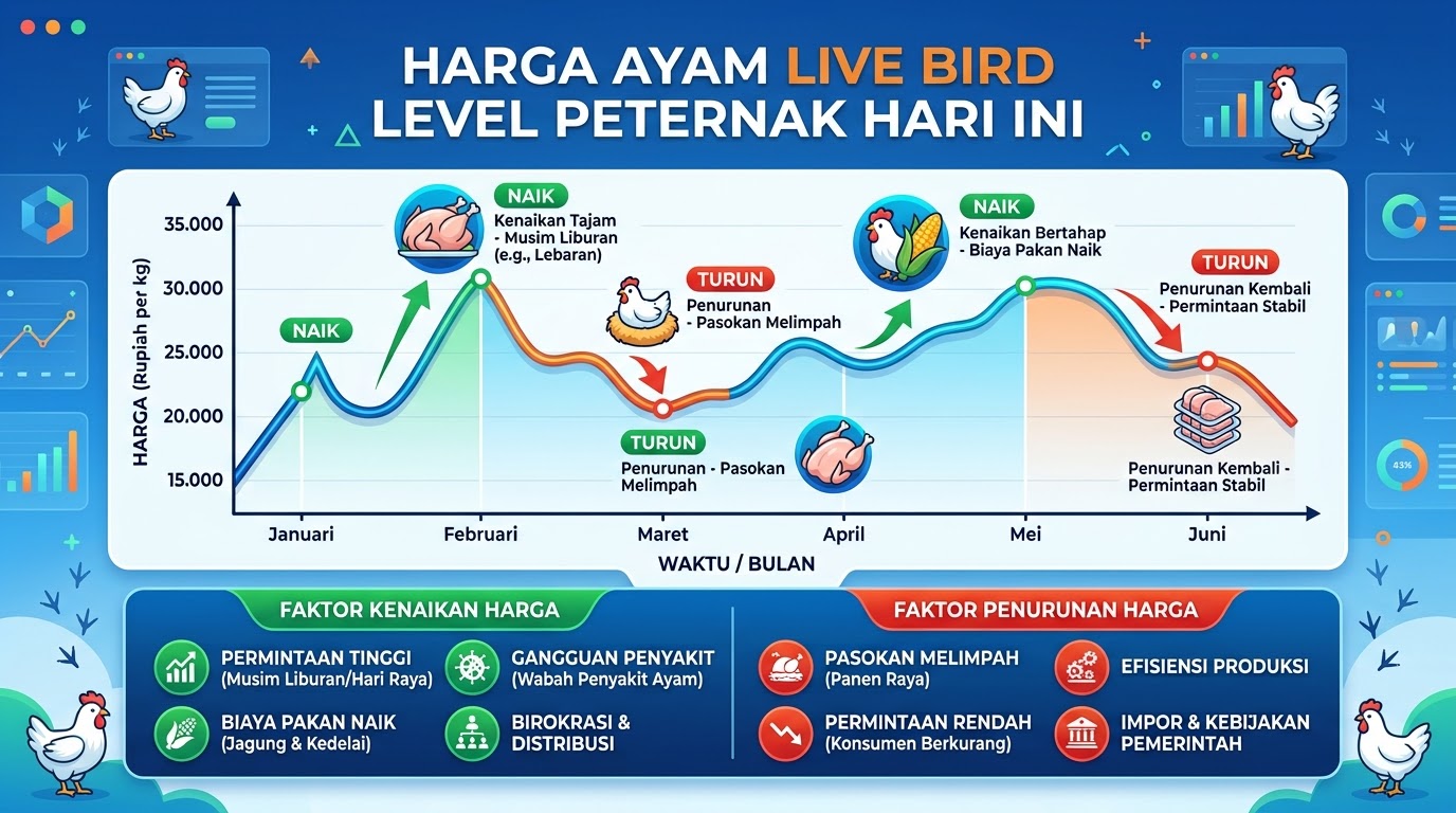 Info Harga Broiler Livebird per Kg 19 September 2026